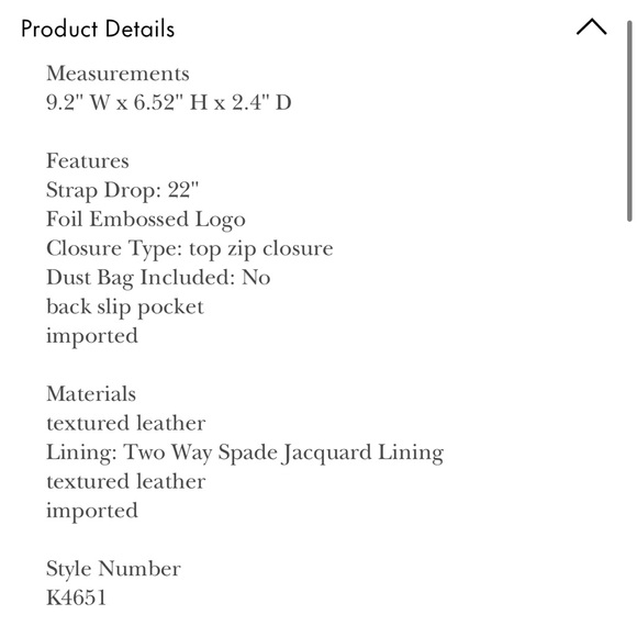 Kate Spade Bailey Crossbody Purse (Frosty Sky) - Picture 5 of 5